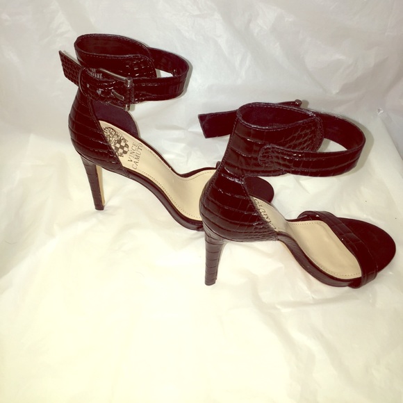 Vince Camuto Black Strap Heels - Picture 2 of 4
